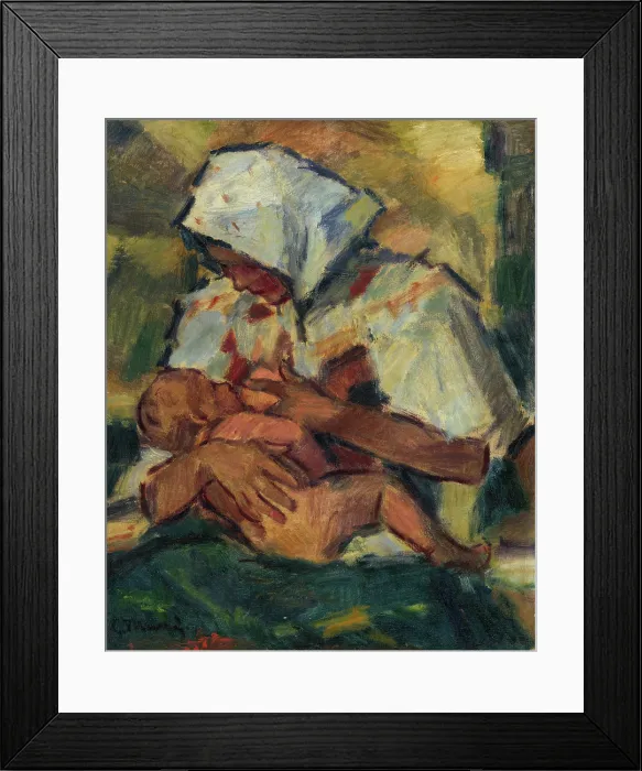Framed Print : Breast-Feeding, around 1938. Creator: Gustav Mally Framed Print : Breast-Feeding, around 1938. Creator: Gustav Mally
