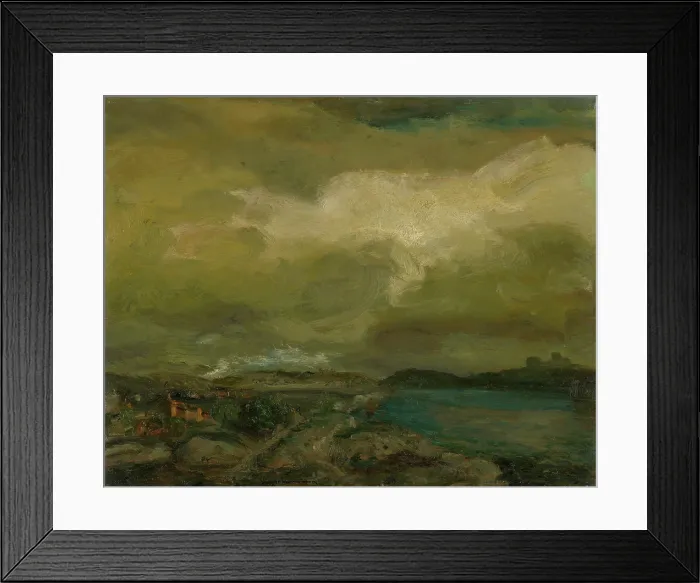 Framed Print : Landscape during a storm, c1910. Creator: Gusztav Magyar-Mannheimer Framed Print : Landscape during a storm, c1910. Creator: Gusztav Magyar-Mannheimer
