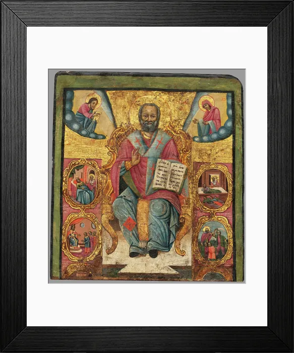 Framed Print : St. Nicholas entrhoned, 1751-1800. Creator: Unknown Framed Print : St. Nicholas entrhoned, 1751-1800. Creator: Unknown