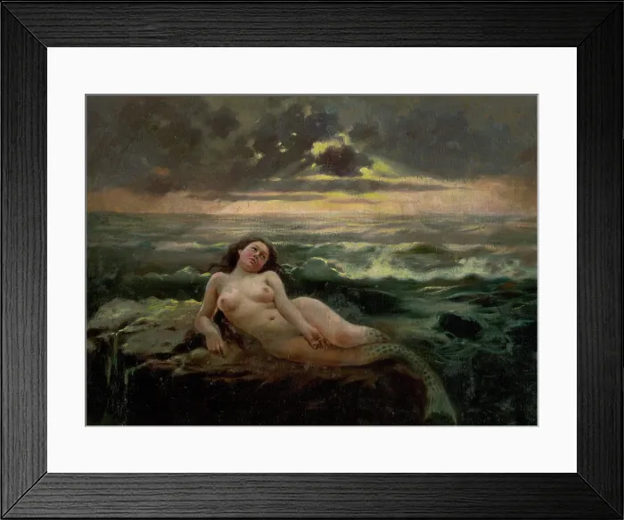 Framed Print : Sea Waves, around 1901. Creator: Gustav Mally Framed Print : Sea Waves, around 1901. Creator: Gustav Mally