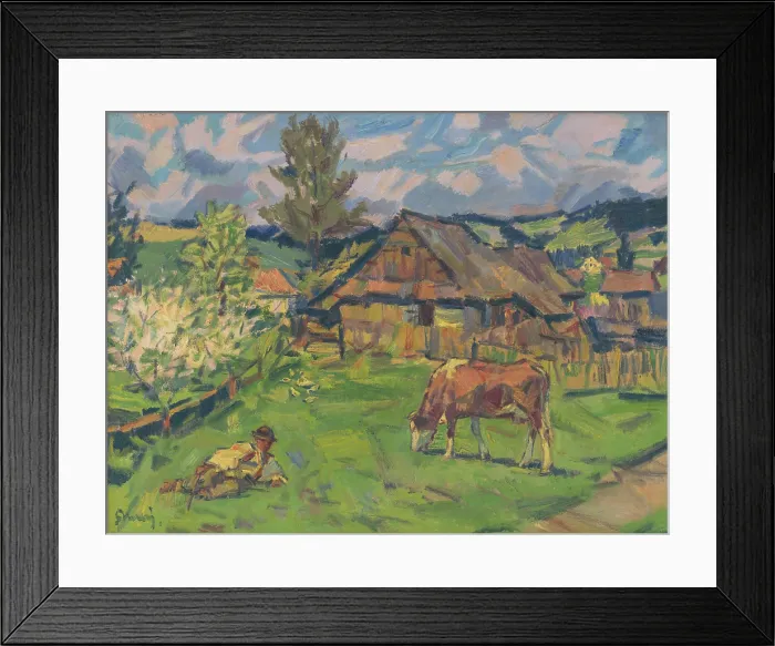 Framed Print : Spring in Zdiar, around 1936. Creator: Gustav Mally Framed Print : Spring in Zdiar, around 1936. Creator: Gustav Mally