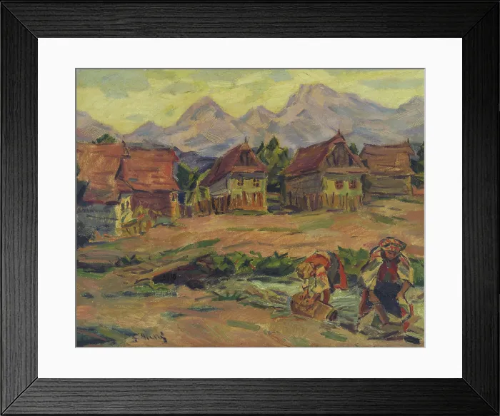 Framed Print : On a Brook below the Tatras, 1930-1935. Creator: Gustav Mally Framed Print : On a Brook below the Tatras, 1930-1935. Creator: Gustav Mally