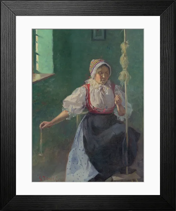 Framed Print : Spinner, 1905. Creator: Gustav Mally Framed Print : Spinner, 1905. Creator: Gustav Mally