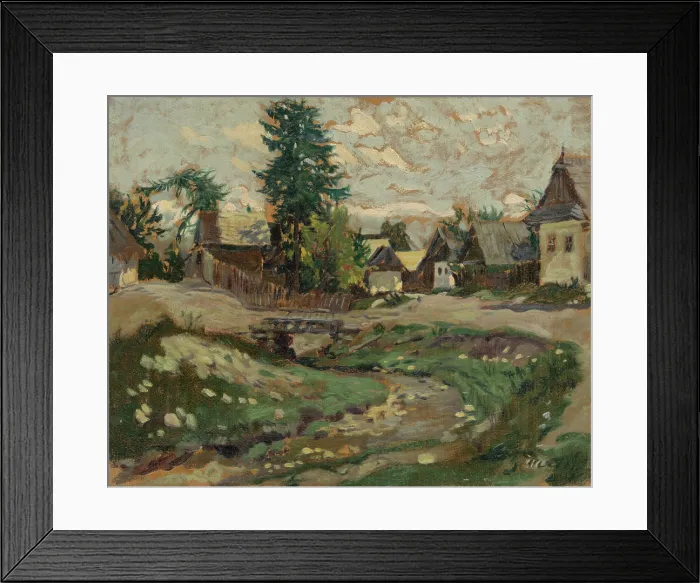 Framed Print : A Village Brook, 1935-1940. Creator: Gustav Mally Framed Print : A Village Brook, 1935-1940. Creator: Gustav Mally