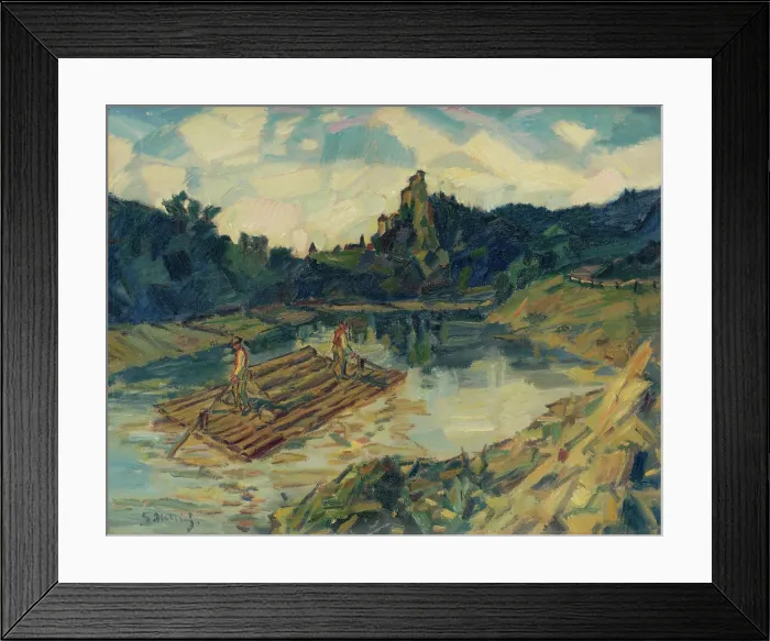 Framed Print : Rafters. On the River Orava, 1935-1940. Creator: Gustav Mally Framed Print : Rafters. On the River Orava, 1935-1940. Creator: Gustav Mally