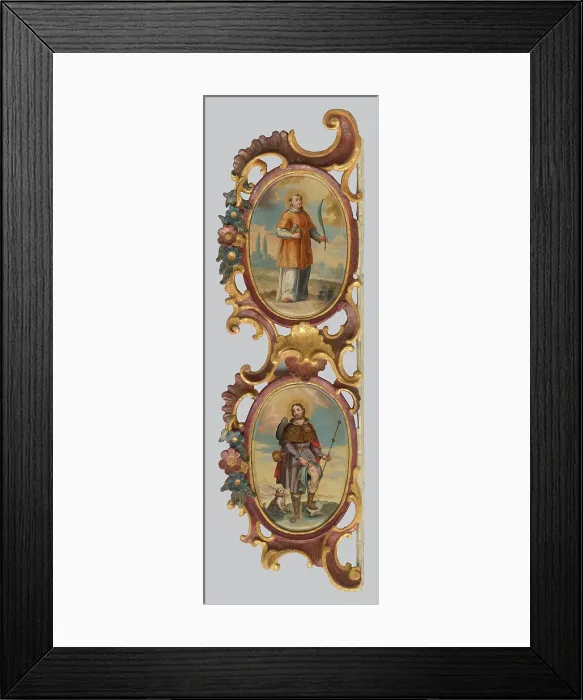 Framed Print : Altar of Martyr Saints Stephen and Roch, 1750-1800. Creator: Unknown Framed Print : Altar of Martyr Saints Stephen and Roch, 1750-1800. Creator: Unknown