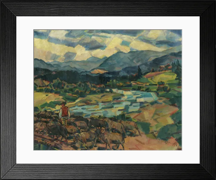 Framed Print : To the Pasture, around 1938. Creator: Gustav Mally Framed Print : To the Pasture, around 1938. Creator: Gustav Mally
