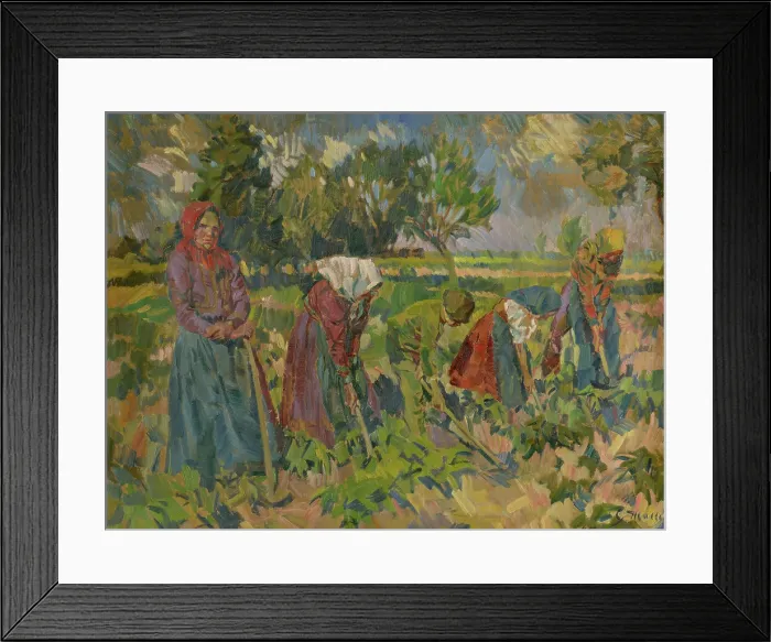 Framed Print : Heavy Weeding, 1924-1928. Creator: Gustav Mally Framed Print : Heavy Weeding, 1924-1928. Creator: Gustav Mally