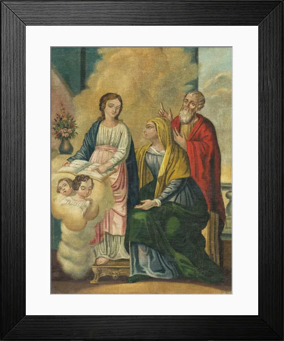 Framed Print : Virgin Mary, St. Anna, St. Joachim, 1840-1860. Creator: Unknown Framed Print : Virgin Mary, St. Anna, St. Joachim, 1840-1860. Creator: Unknown