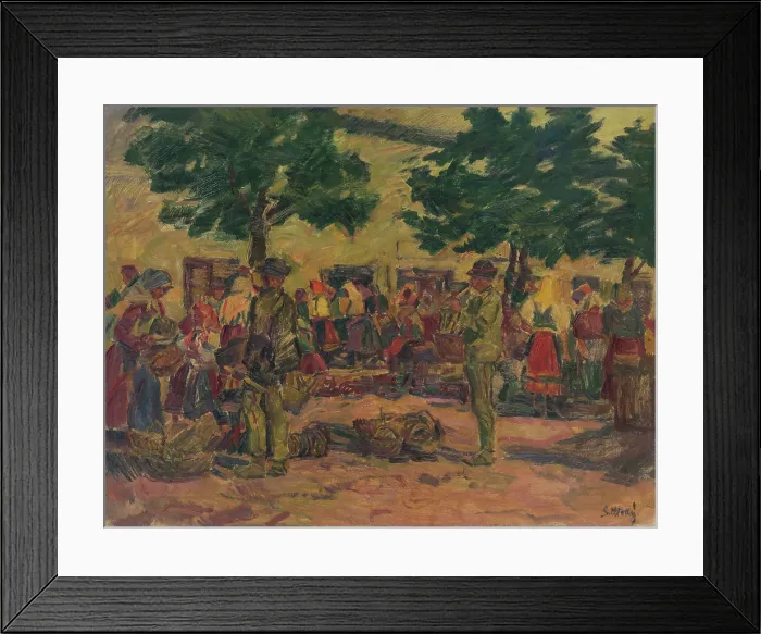 Framed Print : Pezinok Market, around 1935. Creator: Gustav Mally Framed Print : Pezinok Market, around 1935. Creator: Gustav Mally