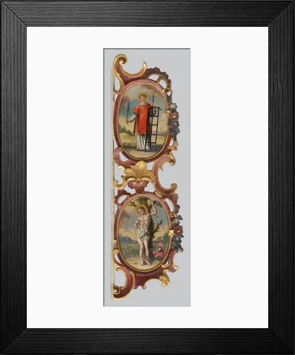 Framed Print : Altar of Martyrs - Saint Lawrence and Sebastian, 1750-1800. Creator: Unknown Framed Print : Altar of Martyrs - Saint Lawrence and Sebastian, 1750-1800. Creator: Unknown