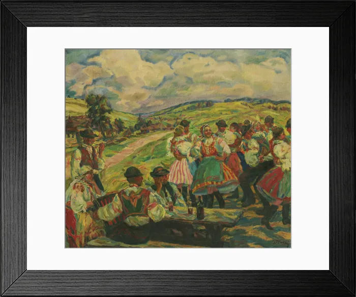 Framed Print : Village Dance, around 1940-1945. Creator: Gustav Mally Framed Print : Village Dance, around 1940-1945. Creator: Gustav Mally