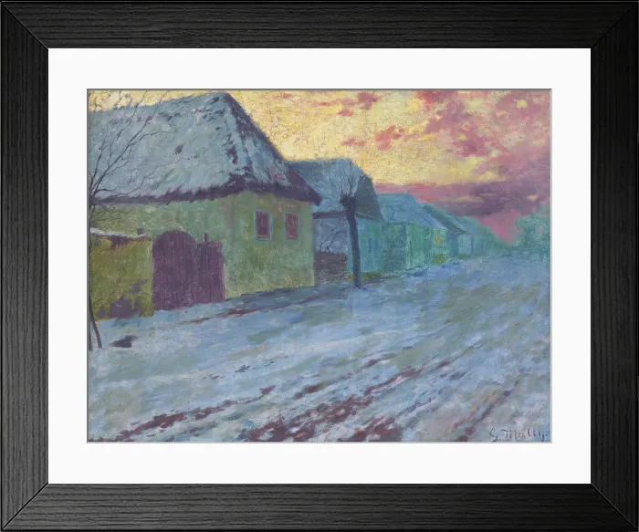 Framed Print : Sunset in Pezinok, around 1905. Creator: Gustav Mally Framed Print : Sunset in Pezinok, around 1905. Creator: Gustav Mally