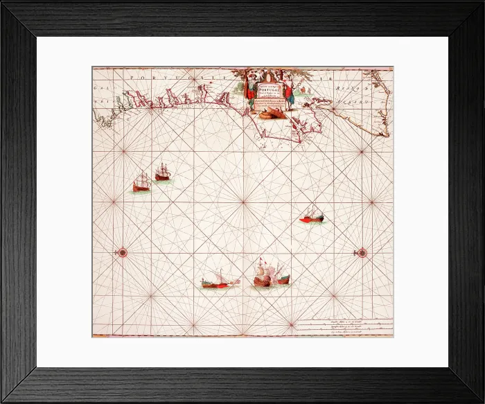 Framed Print : Map of the Atlantic coast of Portugal, 1682. Creator: Joannes van Keulen Framed Print : Map of the Atlantic coast of Portugal, 1682. Creator: Joannes van Keulen