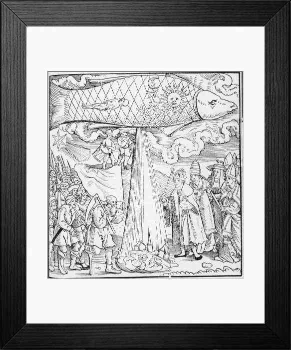 Framed Print : The predicted floods of 1524, (1523). Creator: Erhard Schon Framed Print : The predicted floods of 1524, (1523). Creator: Erhard Schon