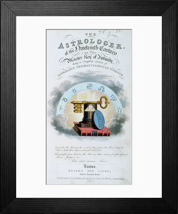 Framed Print : The title page of 'The Astrologer of the Nineteenth Century', 1825. Creator: Anon Framed Print : The title page of 'The Astrologer of the Nineteenth Century', 1825. Creator: Anon