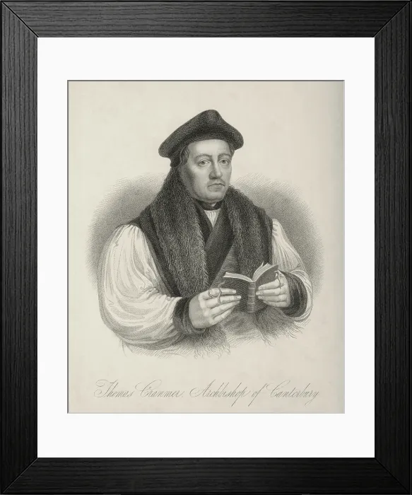 Framed Print : Thomas Cranmer Archbishop of Canterbury, c1530, (1834-1837). Creator: Samuel Freeman Framed Print : Thomas Cranmer Archbishop of Canterbury, c1530, (1834-1837). Creator: Samuel Freeman