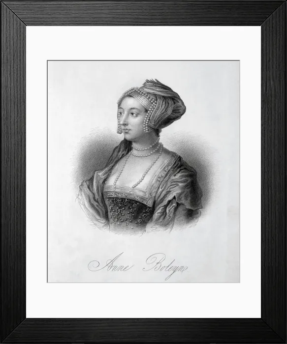 Framed Print : Anne Boleyn, c1530, (1834-1837). Creator: Samuel Freeman Framed Print : Anne Boleyn, c1530, (1834-1837). Creator: Samuel Freeman