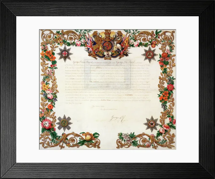 Framed Print : Letter from the Prince Regent to the Emperor of China, 1816. Creator: Unknown Framed Print : Letter from the Prince Regent to the Emperor of China, 1816. Creator: Unknown