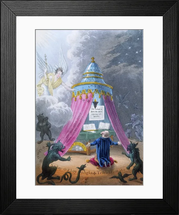 Framed Print : Magic ceremony, 1825. Creator: Anon Framed Print : Magic ceremony, 1825. Creator: Anon