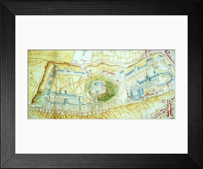Framed Print : Bird's-eye view of Windsor Castle, 1607. Creator: John Norden. Bird's-eye view of Windsor Castle, 1607. Creator: John Norden Framed Print : Bird's-eye view of Windsor Castle, 1607. Creator: John Norden. Bird's-eye view of Windsor Castle, 1607. Creator: John Norden
