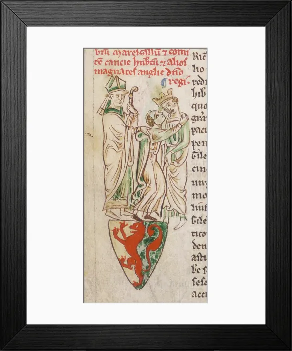 Framed Print : Illustration from a letter containing details of the Magna Carta, c1215. Creator: Unknown Framed Print : Illustration from a letter containing details of the Magna Carta, c1215. Creator: Unknown