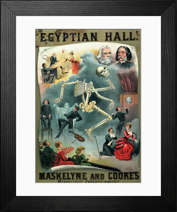 Framed Print : Poster advertising a conjuring act, c1885. Creator: Dangerfield Framed Print : Poster advertising a conjuring act, c1885. Creator: Dangerfield