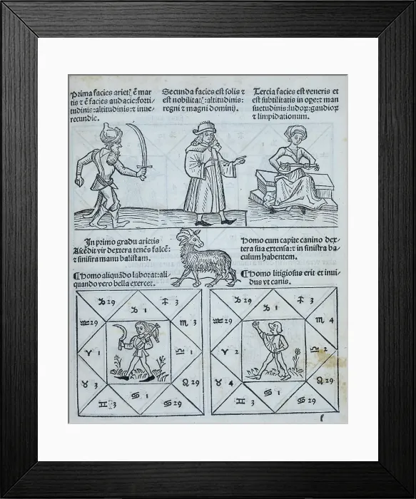 Framed Print : Horoscope types, 1488. Creator: Unknown Framed Print : Horoscope types, 1488. Creator: Unknown