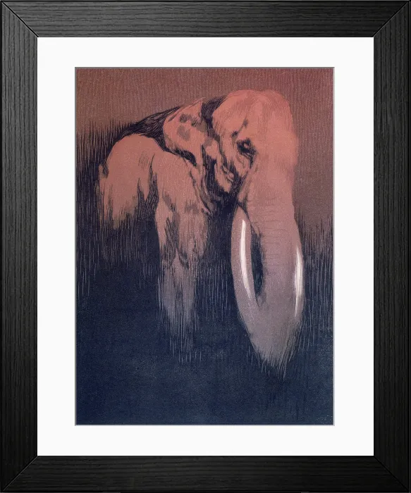 Framed Print : Elephant; scene from 'The Jungle Book', 1919. Creator: Paul Jouve Framed Print : Elephant; scene from 'The Jungle Book', 1919. Creator: Paul Jouve