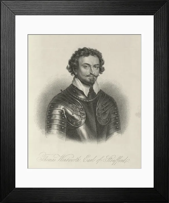 Framed Print : Sir Thomas Wentworth, 1st Earl of Strafford, c1630-c1640, (1834-1837). Creator: Samuel Freeman Framed Print : Sir Thomas Wentworth, 1st Earl of Strafford, c1630-c1640, (1834-1837). Creator: Samuel Freeman