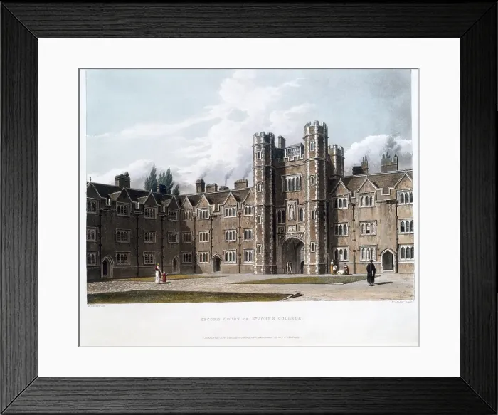 Framed Print : Second Court of St Johns College, Cambridge University, 1814. Creator: Joseph Constantine Stadler Framed Print : Second Court of St Johns College, Cambridge University, 1814. Creator: Joseph Constantine Stadler