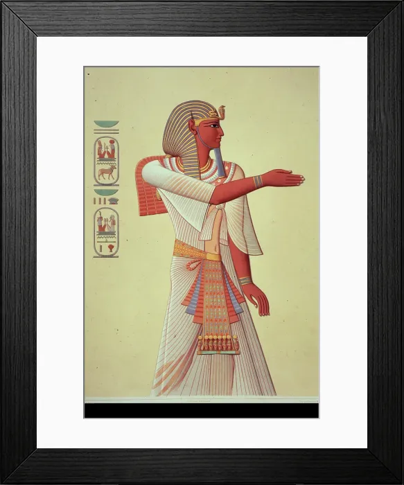 Framed Print : Portrait of Pharaoh Mienptah Hotephimat, 1878-1879. Creator: Unknown