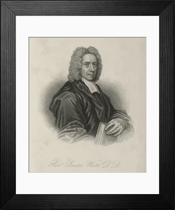 Framed Print : Rev Isaac Watts DD, c1720, (1834-1837). Creator: Samuel Freeman Framed Print : Rev Isaac Watts DD, c1720, (1834-1837). Creator: Samuel Freeman