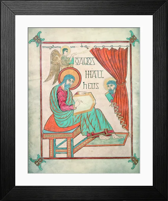 Framed Print : St Matthew, c700. Creator: Unknown Framed Print : St Matthew, c700. Creator: Unknown
