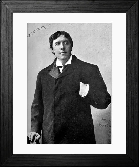 Framed Print : Portrait of Oscar Wilde, late 19th century. Creator: Unknown Framed Print : Portrait of Oscar Wilde, late 19th century. Creator: Unknown