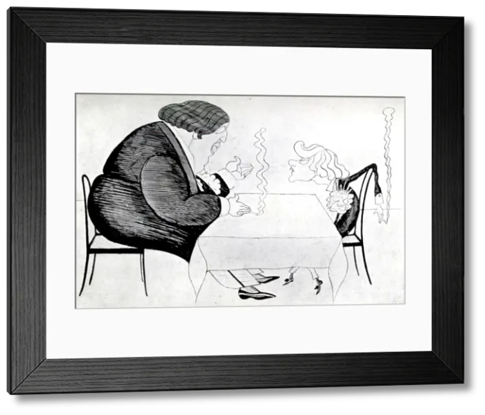 Framed Print : Caricature of Oscar Wilde and Lord Alfred Douglas, 1914. Creator: Unknown Framed Print : Caricature of Oscar Wilde and Lord Alfred Douglas, 1914. Creator: Unknown