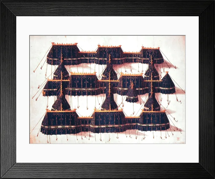 Framed Print : Design for a royal pavilion, early 16th century. Creator: Unknown Framed Print : Design for a royal pavilion, early 16th century. Creator: Unknown