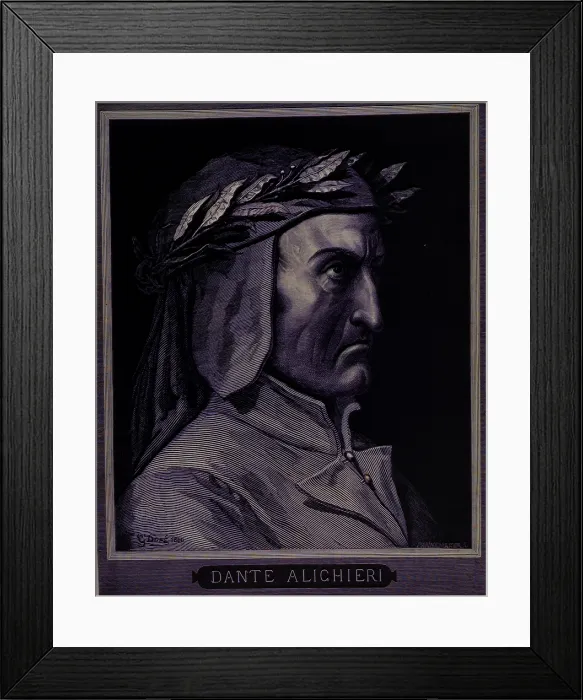 Framed Print : Portrait of Dante Alighieri, 1861. Creator: Gustave Dore Framed Print : Portrait of Dante Alighieri, 1861. Creator: Gustave Dore