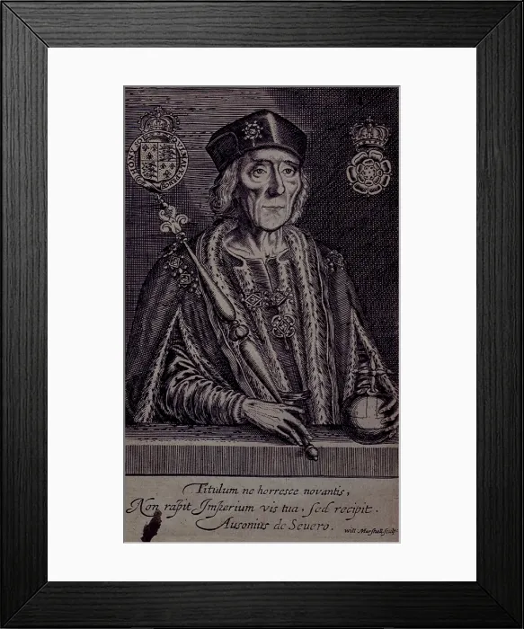 Framed Print : Portrait of Henry VII, 1638. Creator: William Marshall Framed Print : Portrait of Henry VII, 1638. Creator: William Marshall