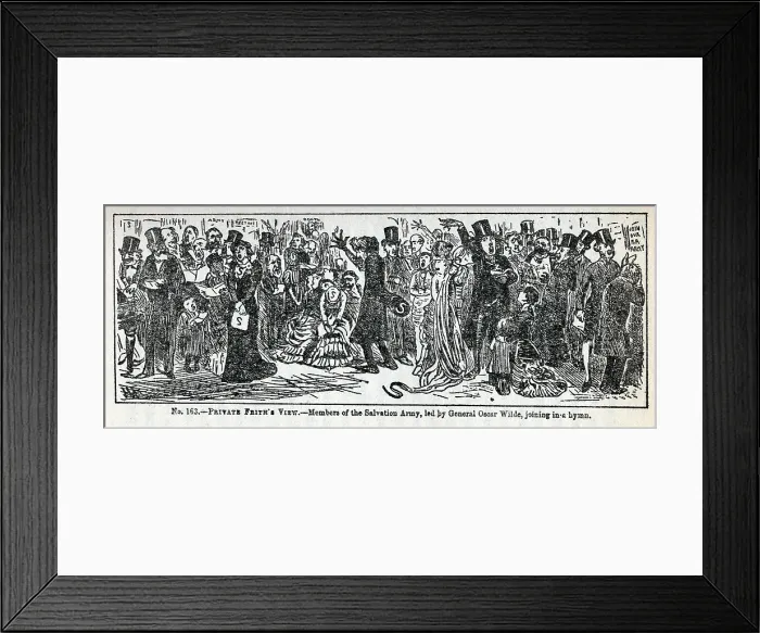 Framed Print : Private Frith's View - Members of the Salvation Army, led by General Oscar Wilde, 1881 Framed Print : Private Frith's View - Members of the Salvation Army, led by General Oscar Wilde, 1881