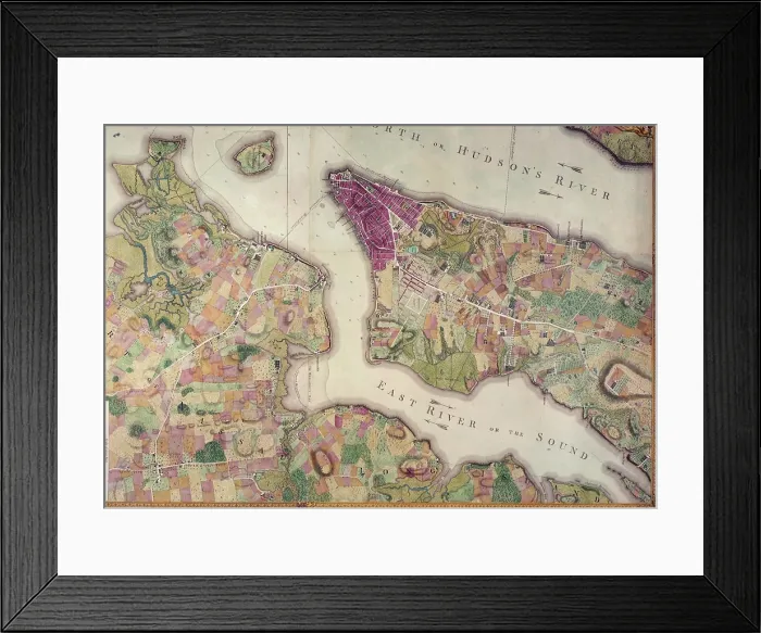 Framed Print : Plan of the City of New York, in North America: Surveyed in the Years 1766 & 1767. Creator: Unknown Framed Print : Plan of the City of New York, in North America: Surveyed in the Years 1766 & 1767. Creator: Unknown
