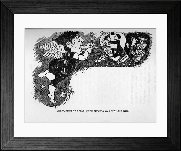 Framed Print : Caricature of Oscar when success was spoiling him, late 19th century. Creator: Unknown Framed Print : Caricature of Oscar when success was spoiling him, late 19th century. Creator: Unknown