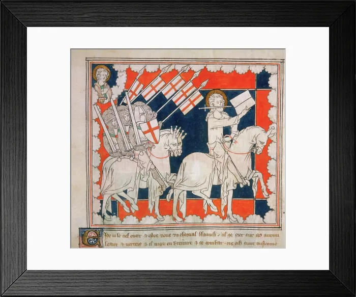 Framed Print : The Rider on the White Horse, c1310-c1325. Creator: Unknown Framed Print : The Rider on the White Horse, c1310-c1325. Creator: Unknown