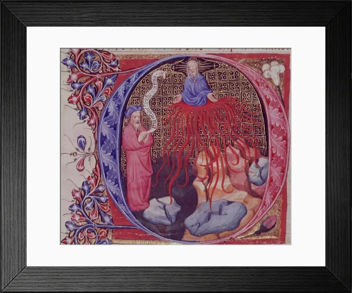 Framed Print : Nahum predicting the destruction of Nineveh, c1405-c1415. Creator: Unknown Framed Print : Nahum predicting the destruction of Nineveh, c1405-c1415. Creator: Unknown