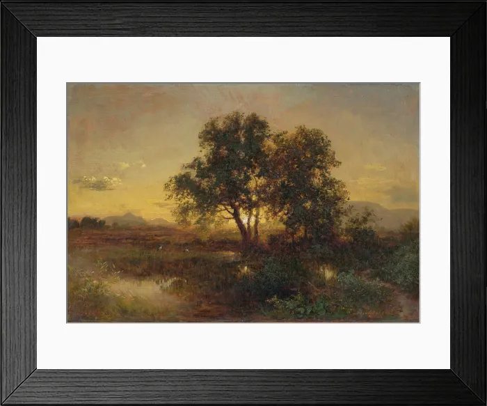 Framed Print : Early Evening Landscape, 1850-1870. Creator: Alexander Brodszky