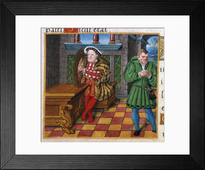 Framed Print : King Henry Vlll with harp, (c1540-c1600?). Creator: Unknown Framed Print : King Henry Vlll with harp, (c1540-c1600?). Creator: Unknown
