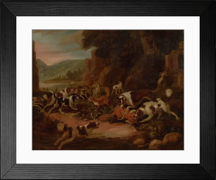 Framed Print : Fox Hunt, 1680-1690. Creator: Adriaen Cornelisz Beeldemaker Framed Print : Fox Hunt, 1680-1690. Creator: Adriaen Cornelisz Beeldemaker