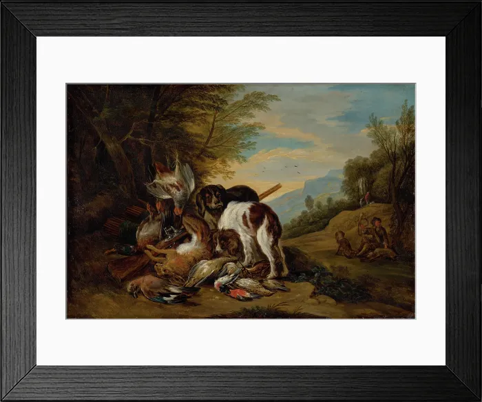 Framed Print : Hunting Still Life in a Landscape, 1700-1715. Creator: Adriaen de Grijef Framed Print : Hunting Still Life in a Landscape, 1700-1715. Creator: Adriaen de Grijef