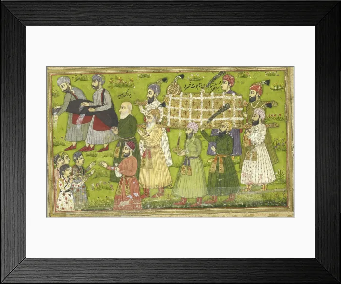 Framed Print : Buzurjumid leading the funeral procession... 1726. Creator: Anon
