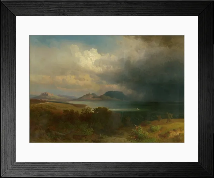 Framed Print : Storm over Lake Balaton, 1851. Creator: Alexander Brodszky Framed Print : Storm over Lake Balaton, 1851. Creator: Alexander Brodszky